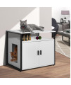 YGBH Cat Litter Box Enclosure,Washroom Bench, Spacious Storage, Easy Assembly,Pet Crate with Iron and Wood Sturdy Structure, House Nightstand Fit of Most Litter Cat