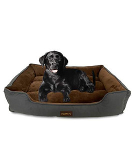 N/P Apetly Dog Bed pet Bed for Large Dogs and Cats,Bed with Machine Washable,Comfortable and Safety for Medium and Large Dogs (XXL, Grey)