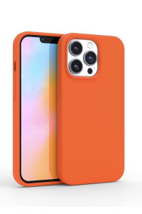 FELONY cASE - iPhone 12 Pro Max case - Neon Orange Silicone Phone cover Wireless charging compatible, 360A Shockproof Protective case for Apple iPhone 12 Pro Max