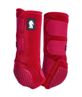 Classic Equine Flexion by Legacy2 Hind Support Boots, Crimson, Large