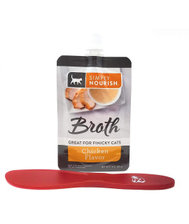 Simply Nourish Cat Broth (Pack of 18) and Especiales Cosas Spatula (Chicken)