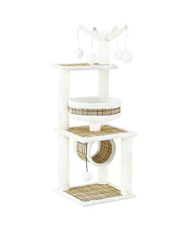 Zjhtk Cat Tree Multi-Level Cat Tree Climbing Tower Cat Tower With Perch With Sisal Covered Scratching Posts Cat Activity Centres Cat Condo With Plush Ball 4040115Cm
