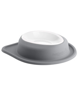 WeatherTech Single Low Pet Feeding System w/Plastic Dog/Cat Bowls - 64 oz (8 Cups) Dark Grey (PSL6403DG)