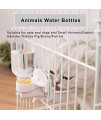 Pet Waterer Rabbit Automatic Waterer Cat and Dog Drinking Bowl Portable Bottled Water Hanging Water Dispenser (White/Pink)