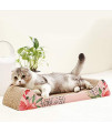 N/D Cat Scratching Board, Cat Toy Wear-Resistant Corrugated Paper Cat Litter, Cat Grinding Claw Toy, Half-Circle Design, Fat Cat Worry-Free,Pink