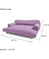 Wickman Dog Sofa, L-Shaped Chaise Couch for Dogs, Purple