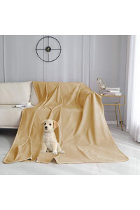 fuguitex Waterproof Dog Blanket Bed Cover Dog Crystal Velvet Fuzzy Cozy Plush Pet Blanket Throw Blanket for Couch Sofa?8082",Khaki+Beige