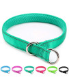 Mycicy Reflective Dog Choke Collar, Soft Nylon Training Slip Collar For Dogs (58 W X 155 L, Turquoise)