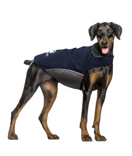 Ireenuo Dog Raincoat, 100 Waterproof Dog Warm Jacket For Fall Winter, Rainproof Coat With Adjustable Velcro Reflective Stripes For Medium Large Dogs (2Xl, Blue)