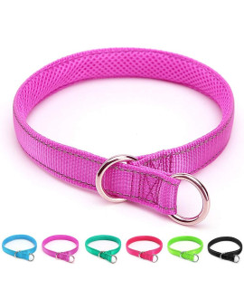 Mycicy Reflective Dog Choke Collar, Soft Nylon Training Slip Collar For Dogs (58 W X 155 L, Purple)