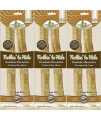 Nothing to Hide Natural Rawhide Alternative Large 10'' Rolls for Dogs - 3 Pack (6 Chews) Premium Grade Easily Digestible Chews - Great for Dental Health by Fieldcrest Farms (Peanut Butter)