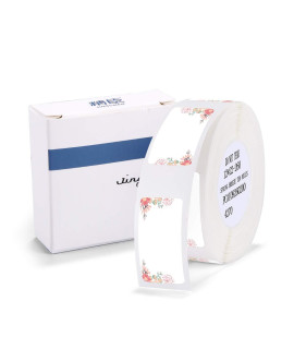 Niimbot D11 Label Maker Tape Adapted Label Print Paper Glossy Standard Laminated Office Labeling Tape Replacement (Flower)