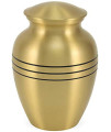 Mainely Urns Bronze Finish Solid Brass Pet Urn for Ashes with Threaded Lid - Extra Small Size Cat Urn, Dog Urn, Pet Urn for Pets up to 30 Pounds Before Cremation