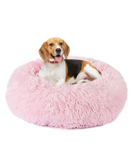 Emust Round Dog Bed, Cat Beds For Indoor Cats, Fluffy Dog Bed, Anti-Slip Machine Washable-Ped Beds For Cats Small Medium Dogs, Multiple Sizes, Multiple Colors