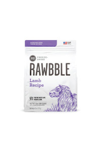 BIXBI Rawbble Freeze Dried Dog Food, Lamb Recipe, 26 oz - 97% Meat and Organs, No Fillers - Pantry-Friendly Raw Dog Food for Meal, Treat or Food Topper - USA Made in Small Batches