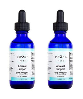 Adrenal Support by Prana Pets Naturally Relieves Symptoms of Cushing?s Disease in Dogs | Herbal Formula Safely Promotes Healthy Adrenal Function and Overall Wellbeing - 2 Pack