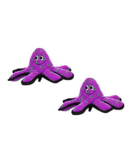Tuffy -Worlds Tuffest Soft Dog Toy -Ocean Creature Octopus -Squeakers - Multiple Layers Made Durable, Strong & Tough Interactive Play (Tug, Toss & Fetch) Machine Washable & Floats (Small 2 Pack)
