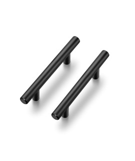 Ravinte 50 Pack 6 Cabinet Pulls Matte Black Stainless Steel Kitchen Drawer Pulls Cupboard Pulls Cabinet Handles 6Alength With 375A Hole Center