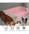 W-ZONE Waterproof Dog Bed Cover Pet Blanket for Furniture Bed Couch Sofa Reversible (4060, Style2-Pink+Beige)