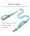 iYoShop Double Dog Leash with Three Extra Traffic Handles, 360 Swivel No Tangle Dual Dog Walking Leash, Comfortable Shock Absorbing Reflective Bungee for Two Dogs(15-120 lbs, Blue)