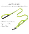 iYoShop Double Dog Leash with Three Extra Traffic Handles, 360 Swivel No Tangle Dual Dog Walking Leash, Comfortable Shock Absorbing Reflective Bungee for Two Dogs(15-120 lbs, Green)