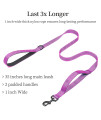 iYoShop Double Dog Leash with Three Extra Traffic Handles, 360 Swivel No Tangle Dual Dog Walking Leash, Comfortable Shock Absorbing Reflective Bungee for Two Dogs(15-120 lbs, Pink)
