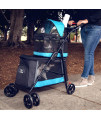 Pet & Pets Double Decker Pet Stroller - Turquoise