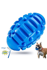 Feeko Squeaky Dog Chew Toy For Aggressive Chewers Large Breed, Almost Indestructible And Durable Rubber Puppy Teeth Cleaning Ball Toy With Squeaker, Tough And Interactive Pet Toy For Mediumlarge Dogs