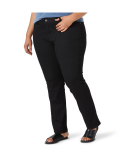 Lee Womens Size Regular Fit Bootcut Jean, Black, 16 Plus Long