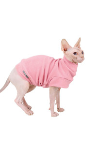 Small Dogs Fleece Dog Sweatshirt - Cold Weather Hoodies Spring Soft Vest Thickening Warm Cat Sweater Puppy Clothes Sweater Winter Sweatshirt Pet Pajamas For Small Dog Cat Puppy (Large, Pink)