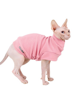 Small Dogs Fleece Dog Sweatshirt - Cold Weather Hoodies Spring Soft Vest Thickening Warm Cat Sweater Puppy Clothes Sweater Winter Sweatshirt Pet Pajamas For Small Dog Cat Puppy (Large, Pink)