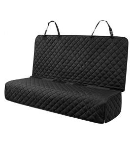 Peticon Dog Car Seat Covers For Back Seat Waterproof Scratchproof Pet Bench Seat Covers For Cars Trucks Suvs Nonslip Durable Back Seat Cover For Dogs Washable Backseat Protection Black
