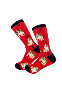 Pet Lover Socks - Fun - All Season - One Size Fits Most - For Women And Men - Dog gifts (Bulldog)