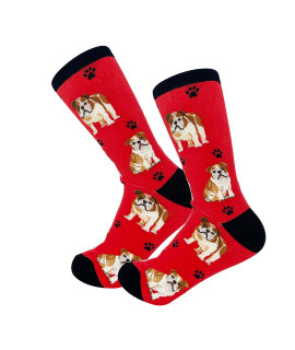 Pet Lover Socks - Fun - All Season - One Size Fits Most - For Women And Men - Dog gifts (Bulldog)