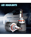 BANGZHU 9005/HB3 LED Headlight Bulbs, 30W 10000LM 6000K Extremely Bright All-in-One Conversion Kit, High Beam/ Low Beam,B1 Series,Double-sided Copper Heat Dissipation,IP68 Waterproof. (Pack of 2)