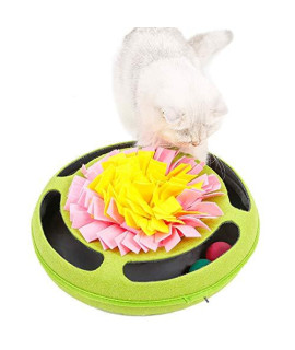 B bangcool Cat Track Toy Set Flower Shape Cat Interactive Toy Cat Scratch Toy Cat Play Toy