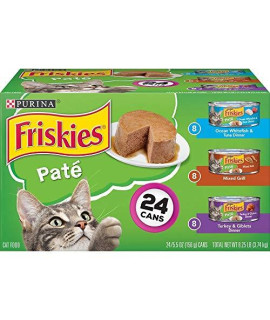Purina Friskies Pate Cat Food Variety, 5.5 oz. Cans - 24 Pack