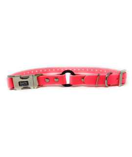 Sparky Pet Co - Zeus ECollar Replacement Strap - Bungee Loop Dog Collar - Waterproof Biothane - Adjustable - Double Buckle - Quick Snap Metal Clasp - for Invisible Fence Systems 1"x 30" (Neon Pink)