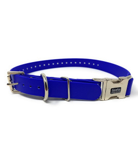 Sparky Pet co - Apollo Ecollar Replacement Strap - Dog collar - Waterproof Biothane - Adjustable - Double Buckle - Quick Snap Metal clasp - for Invisible Fence Systems - 1 x 30(Dark Blue)