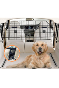 COLETA Dog Car Barrier for SUVs & Vehicles - Adjustable Large Pet Barrier with Bonus Guard Mesh for Full Coverage. Heavy-Duty, Universal-Fit Easy Install-Removal Divider for Pet Car Safety