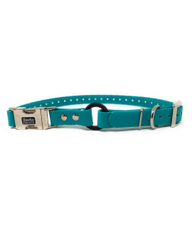 Sparky Pet Co - Zeus ECollar Replacement Strap - Bungee Loop Dog Collar - Waterproof Biothane - Adjustable - Double Buckle - Quick Snap Metal Clasp - for Invisible Fence Systems - 3/4" x 28" Teal