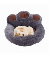 N/D Provides a Warm Home for Your Pets in Winter, The Bottom is Moisture-Proof, Soft, Short Plush, More Durable Bear Palm-Shaped Dog Bed, cat Bed pet Supplies(28.731.5in, Dark Gray)