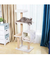 Catry Dynasty, 5 Level, 48? Cat Tree, with Paper Rope Scratch Post, Condo, and Spring Toy (CT200232)