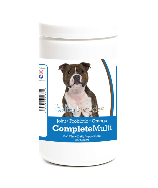 Healthy Breeds Staffordshire Bull Terrier All in One Multivitamin Soft chew 120 count