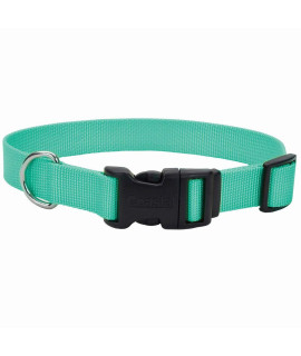 coastal - Adjustable Dog collar with Plastic Buckle Teal 38 x 8-12