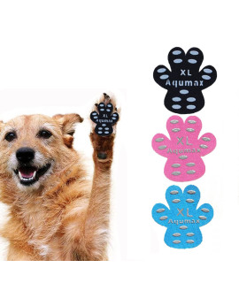 Aqumax Dog Anti Slip Paw Grips Traction Pads,Paw Protection with Stronger Adhesive, Non-Toxic,Multi-Use on Hardwood Floor or Injuries,12 sets-48 Pads XL