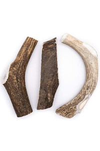 Perfect Pet Chews Deer, Elk, Moose Antler Dog Chew Assortment - Grade A, All Natural, Organic, and Long Lasting Treats - Made from Naturally Shed Antlers in The USA - Mega Treat