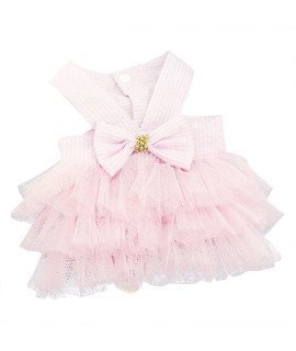 clopon Pets cute Halter Bowknot Tutu Dresses for Puppies girls Small Fancy Princess Dress