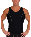 Insta Slim Is Pro Menas Slimming Compression Muscle Tank Top Body Shaper Abdominal Control Undershirt (Blackwhite-Small)