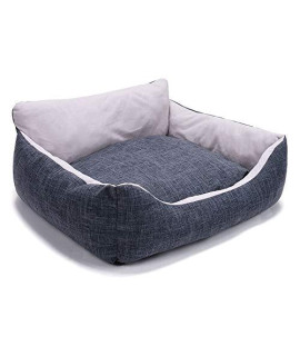 ZJDU Luxury Plush Pet Bed,Cat Dog Bed,for Cats Dogs Round Donut Cozy Self-Warming Bed, for Improved Sleep,Dark Gray,64